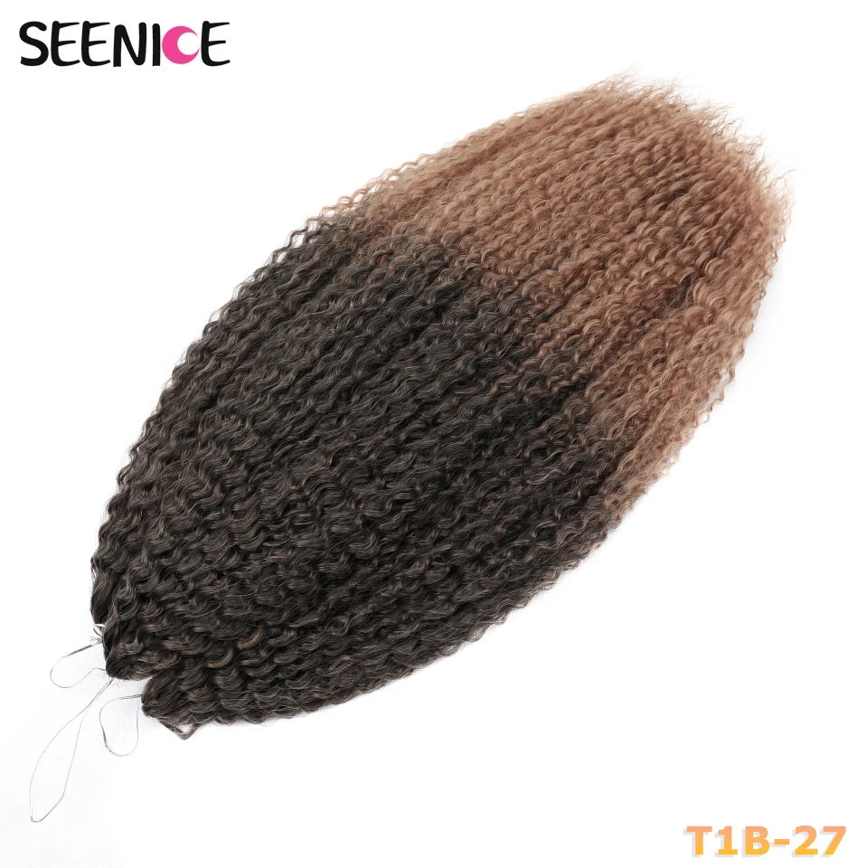 Extensions Crochet Kinky Curly Twist | Ombre Blonde | Water Wave | Synthétique | 20 Pouces | Femme