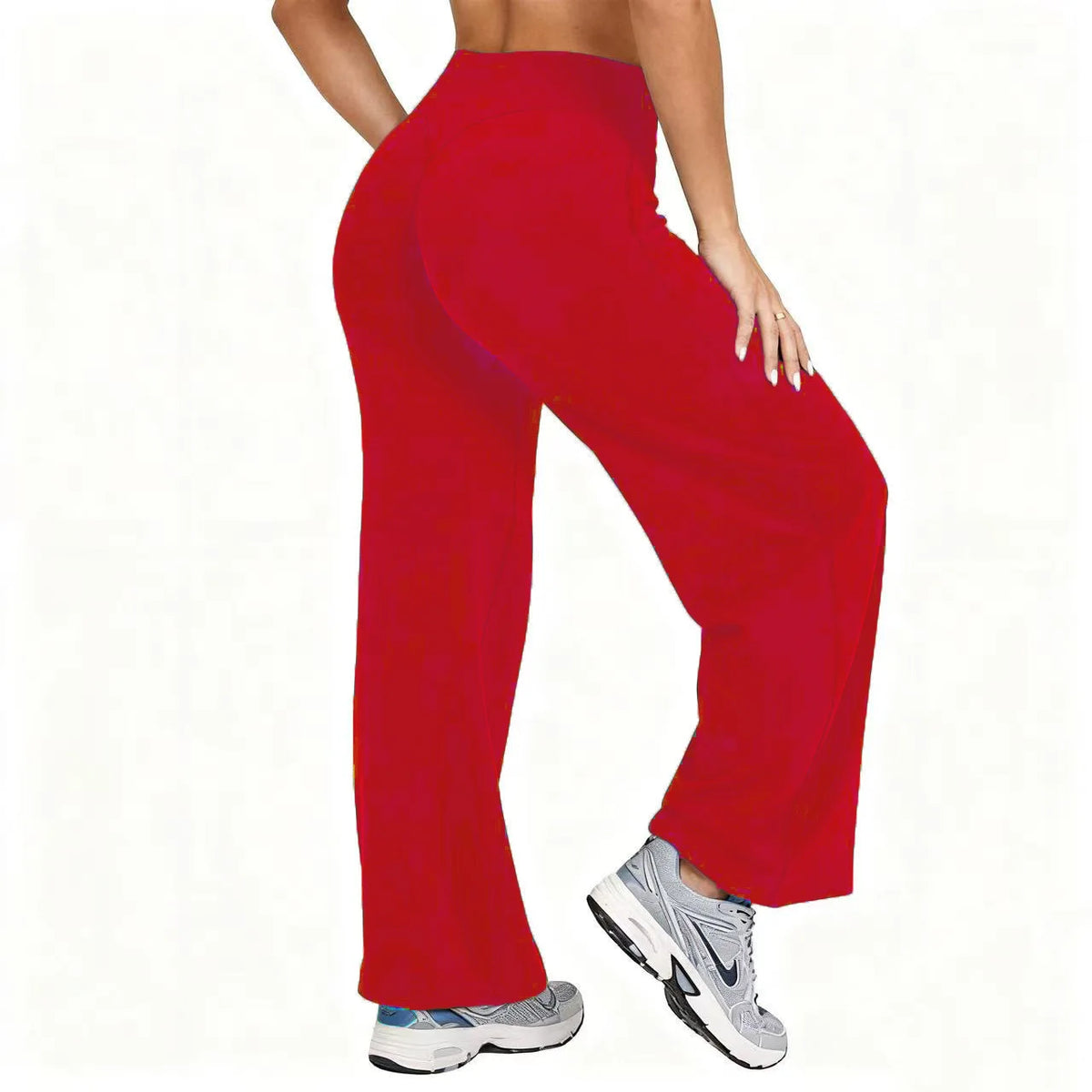 Pantalon Yoga Jambe Large Grande Taille Femme | Taille Haute Extensible | Running Pilates Sport