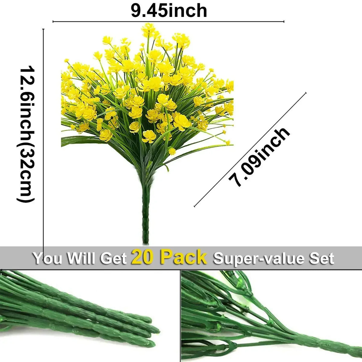 Plantes Artificielles Extérieur Résistant UV | Arbustes Plastique | Décor Intérieur & Extérieur
