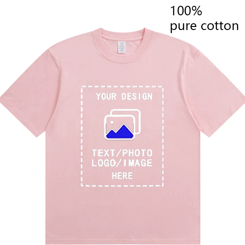 Custom-Made Men's T-Shirts Are Suitable for Team Gatherings, Gyms, and Sports Cotton Round-Neck Short-Sleeved Shirts