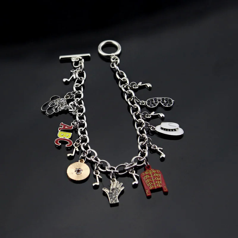 Bracelet Charme Michael Jackson | Infini Amour | Bijou Fan Musique | Cadeau Tendance