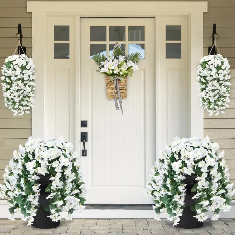 Fleurs Artificielles Suspendues 2025 | Résistant UV Réaliste | Décor Pâques Mariage & Chambre