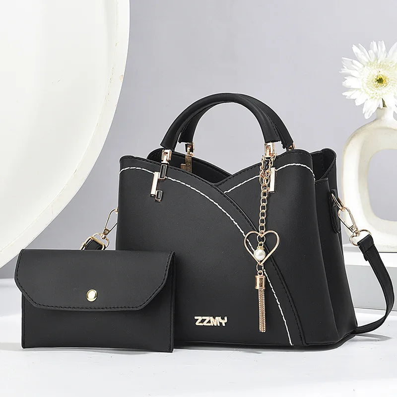 Elegant Handbag for Women Luxury Designer Top-Handle Bags High Quality PU Leather Ladies Shoulder Crossbody Bag Casual Tote Sac