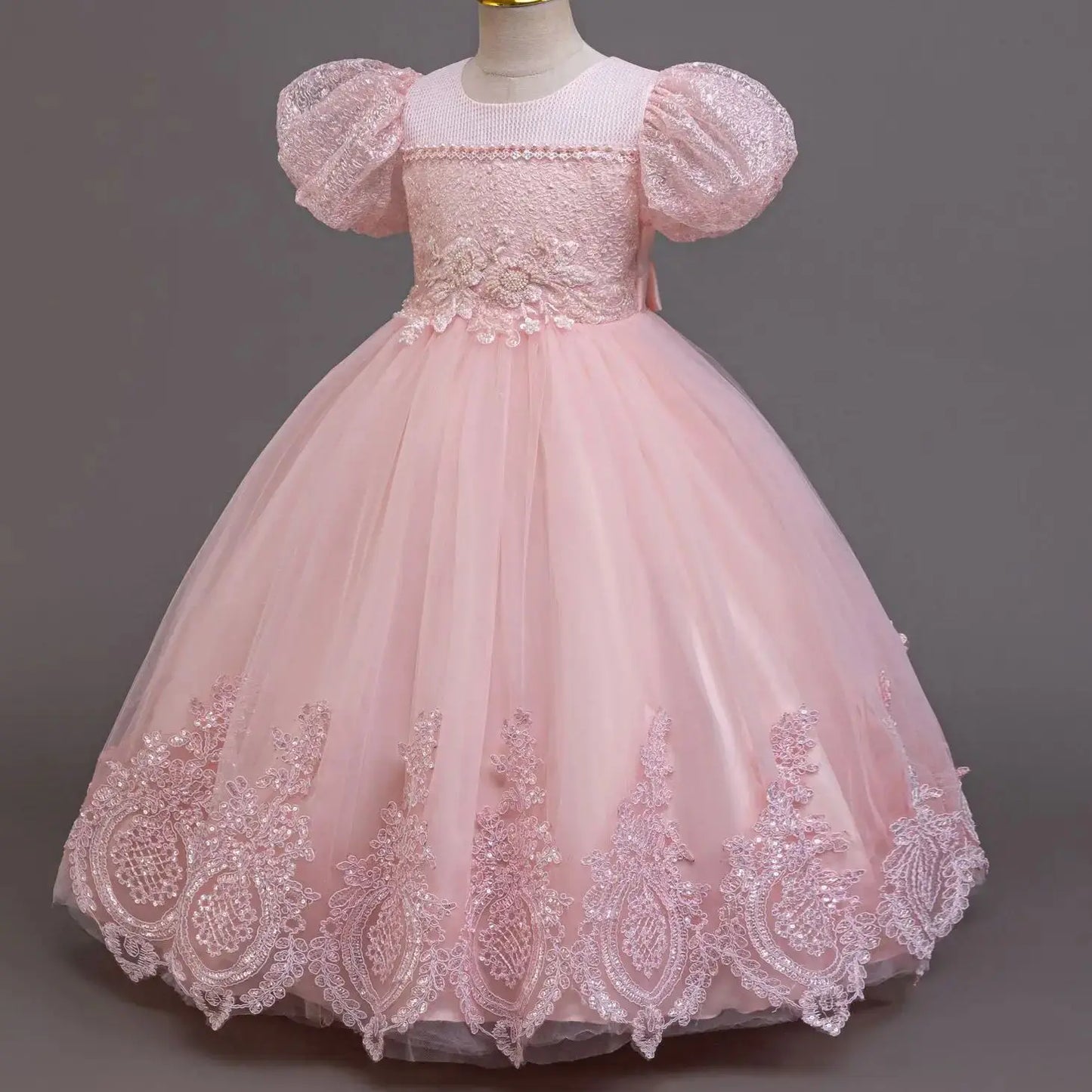 New Girl Evening Dresses Festive Clothing Children Elegant Wedding Dress for Party Girls' White Clothes