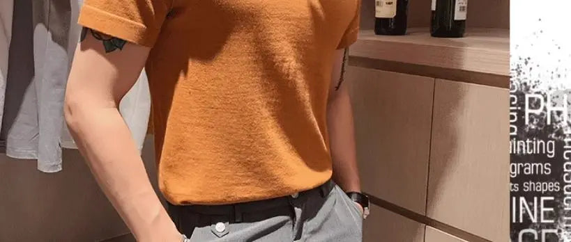 Polo en maille uni pour homme | Manches courtes