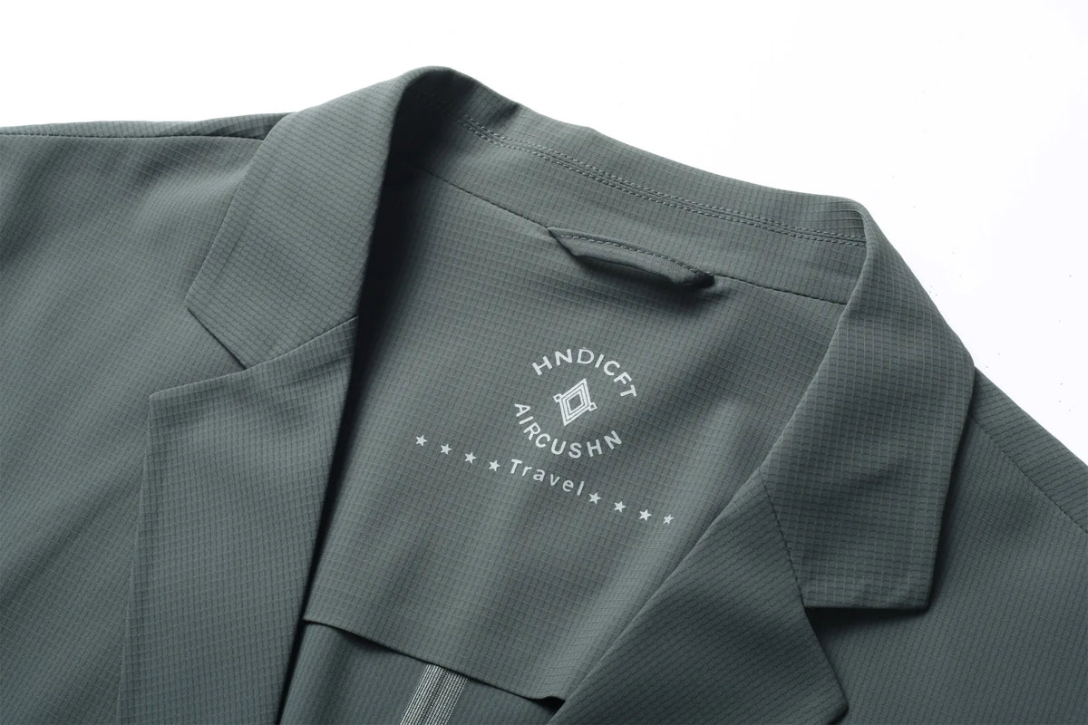 Minimalist Men's Casual Blazer Ice Silk Nylon Spandex Seamless High-Stretch Sun Protection Cooling Summer Breathable Tech Jacket