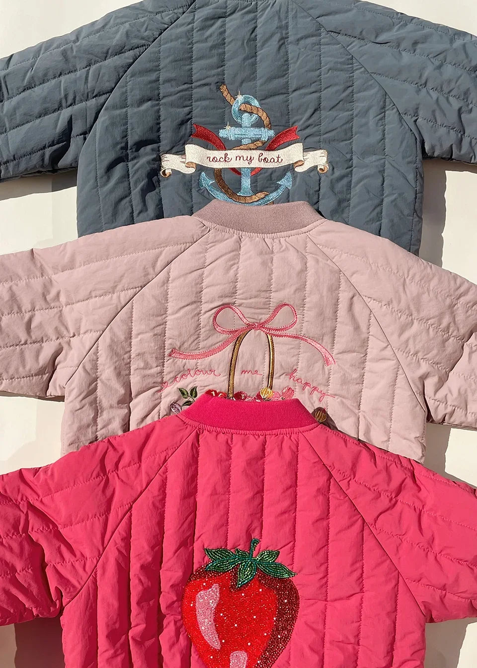 Manteau Polaire Paillettes Fille | Laine d'Agneau | Broderie Garçon | Vêtement Enfant Hiver