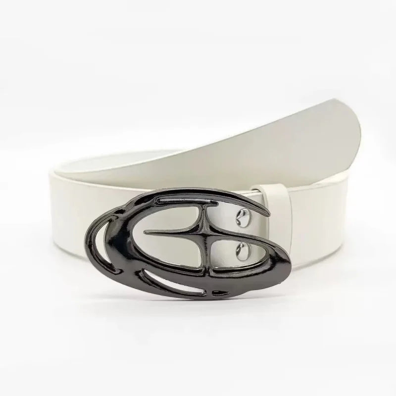 Fashion Women's Two-Piece Belt Set [Black + White] Plus-Size Belt Set, Suitable for Waist Circumference 29.53-37.4 Inches, Decor
