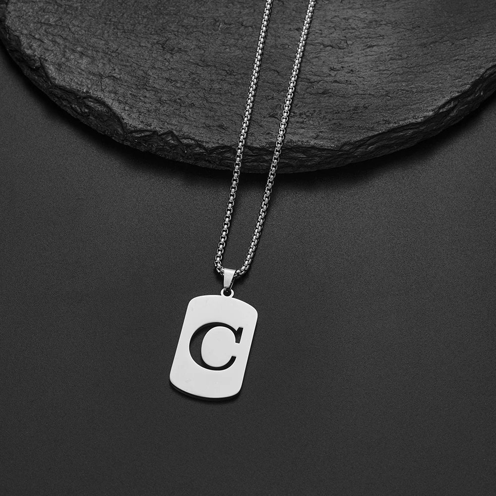 Collier Pendentif Initiale A-Z Délicat | Acier Inoxydable | Bijou Homme & Femme 2024 | Cadeau