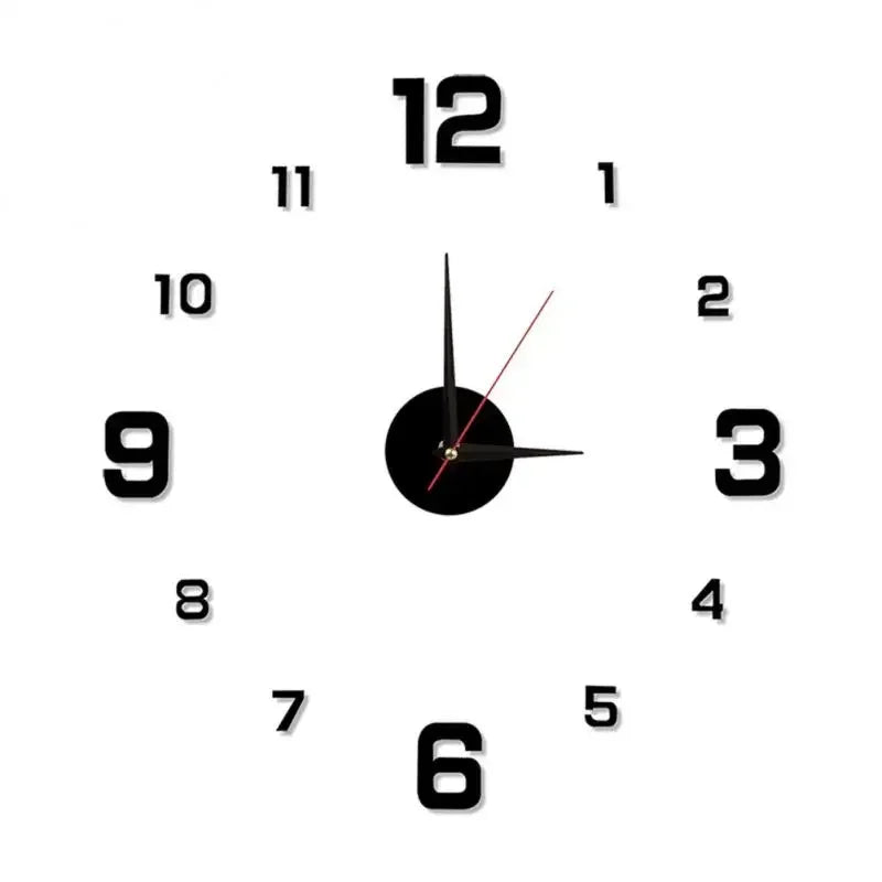 Digital Clock Luminous Modern Watches Home Decoration DIY Living Room Families Wall Decor Stereo Frameless Bedroom Clocks Garden