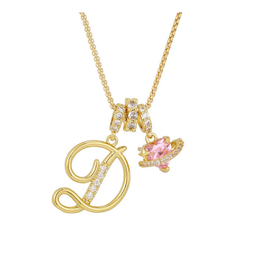 Collier Initiale Cœur Prénom Personnalisable | Or Chaîne Ajustable | Bijou Femme Hypoallergénique