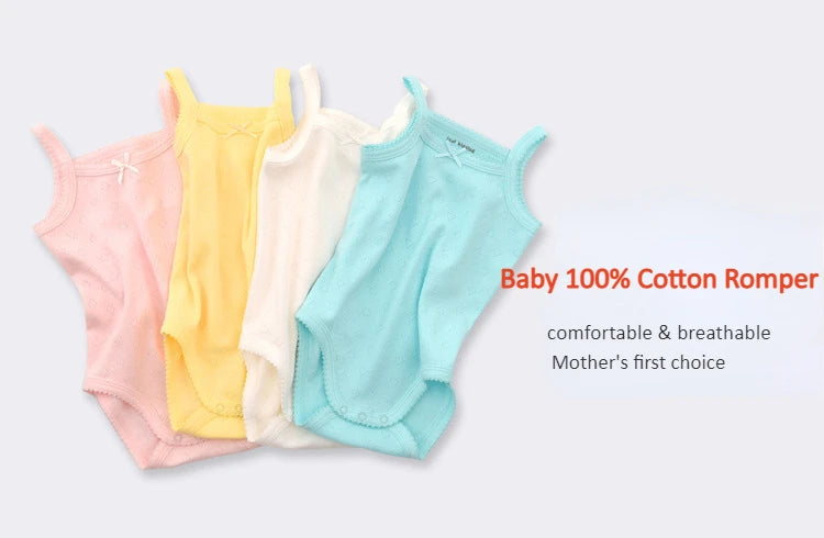 Body Bébé Fille | Sans Manches | Romper Coton | Combinaison Été | Nouveau-Né & Tout-Petits
