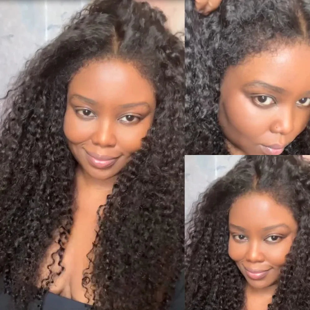 Perruque Lace Front Kinky Curly | 13x4 & 13x6 | Cheveux Humains | Frontal Lace Naturel