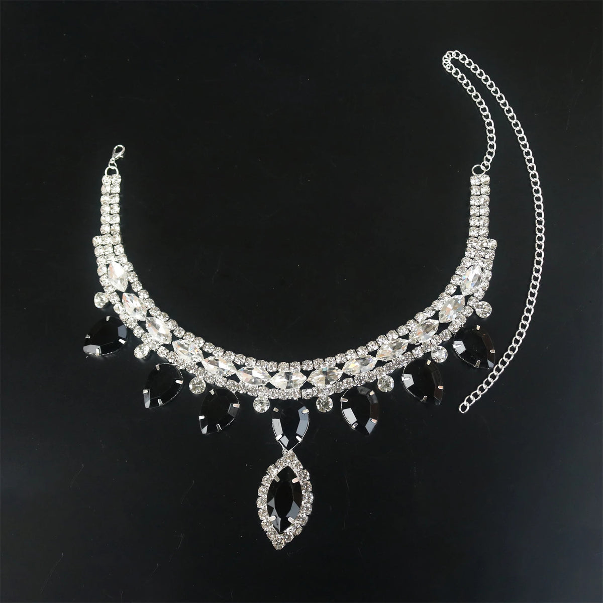 Luxury Sparkling Crystal Fashion Multi-layered Pendant Women's Necklace Colorful Gemstone Necklace Bridal Wedding Accessories