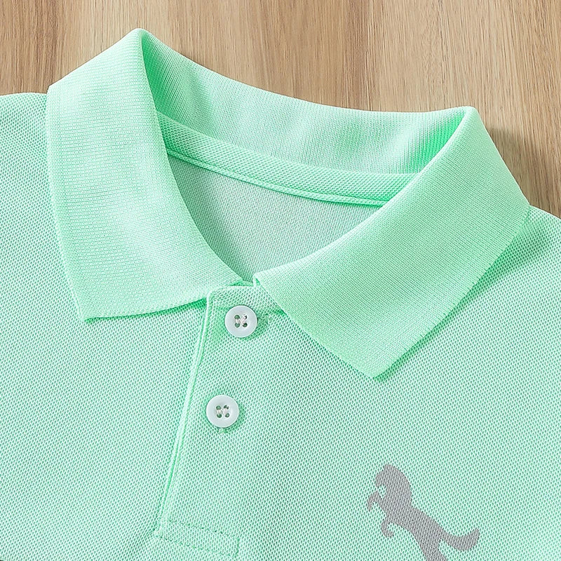 Polo POLO Garçon Été Multicolore | Set 3 Pièces | Manches Courtes Casual | Enfant Tendance