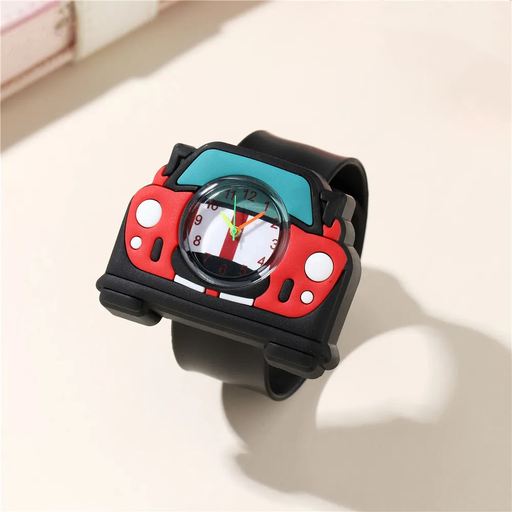 Fashion Children Students Cartoon Watch Car Pattern Kids Boys Girls Watch Gifts