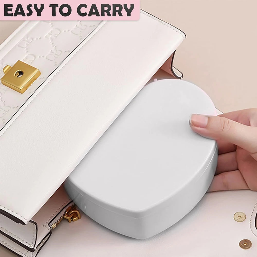 Boîte Rangement Accessoires Cheveux avec Miroir | Pinces Barrettes Élastiques Fille | Étui Voyage Portable