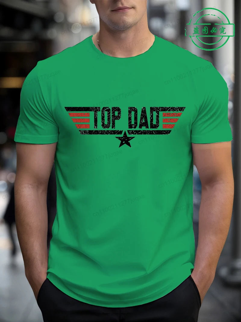 T-Shirts for Men Top Dad Design Shirts Papa Graphic Tees Short Sleeve Men's Summer Fashion T-Shirts Personality Clothing