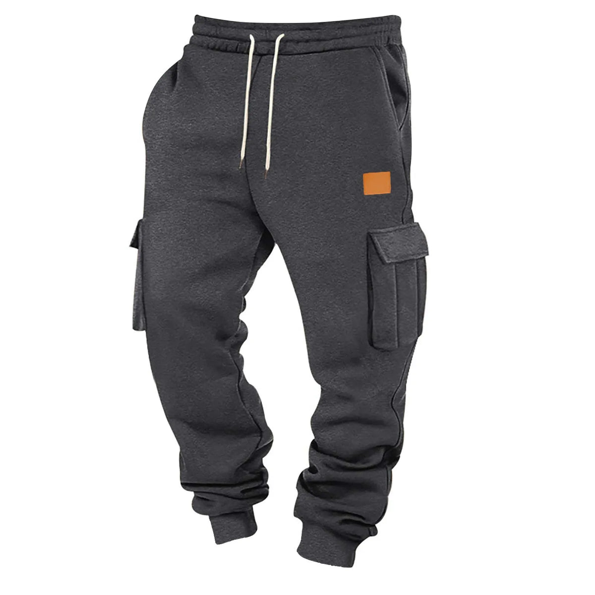 Men's Cargo Pants 2025 New Casual Loose Autumn Winter Straight Baggy Pants Multi-Pockets Solid Color Printing Sweatpants