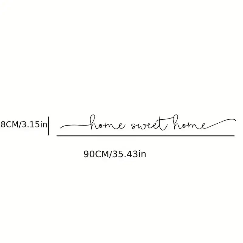 1pc Vinyl Sticker Home Sweet Home Decor Phrase Wall Sticker Art Decal For House Decoration Wall Decals Bedroom Decor Vinyl Mural