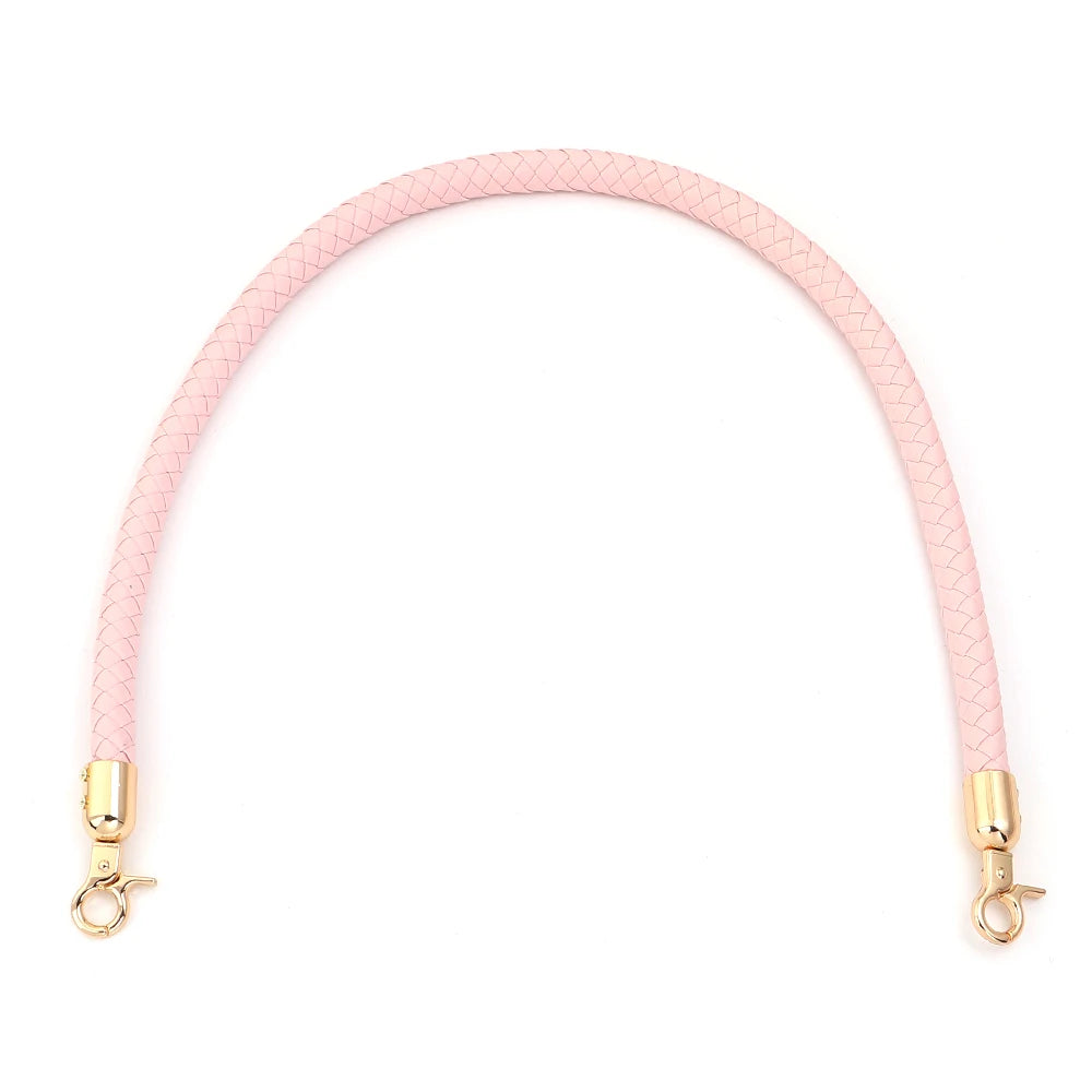 30/60cm Fashion PU Leather Woven Handbag Handles Metal Buckle for Women Bag Purse Replace Shoulder Strap Handle Bag Accessories