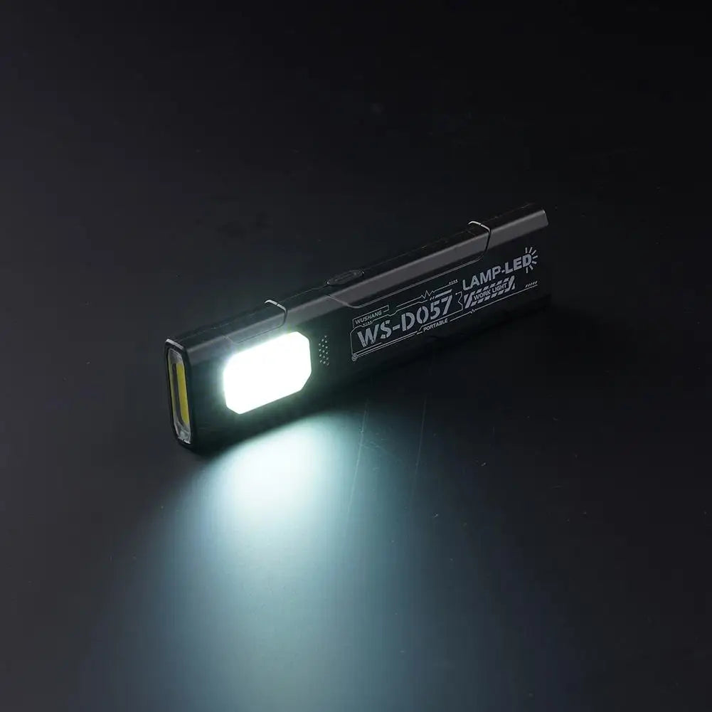 Mini Portable Rechargeable LED Torch Light, Waterproof Outdoor Work Pocket Flashlight with Magnetic Grip, Compact LED Flashlight