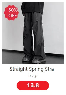 Men's Cargo Pants Fashion Hip Hop Multi-pocket Trousers Trendy Streetwear Solid Sweatpants Casual Trousers for Men