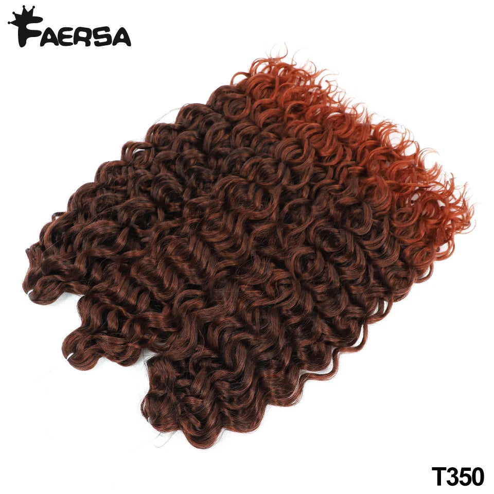 Deep Wavy Twist Crochet Hair Afro Curls Water Wave Crochet Braids Synthetic Curly Braiding Hair Extensions For Women 18 24 Inch