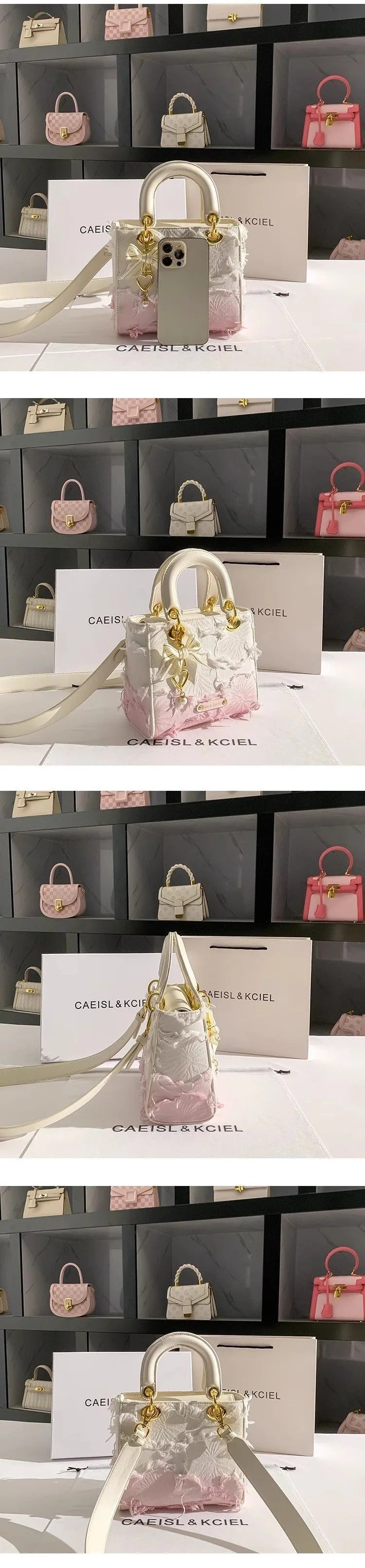 Women's Handbag Elegant Synthetic Crossbody Golden-Tone Hardware Closure 2026 New Design for Parties Luxury Shoulder Purse