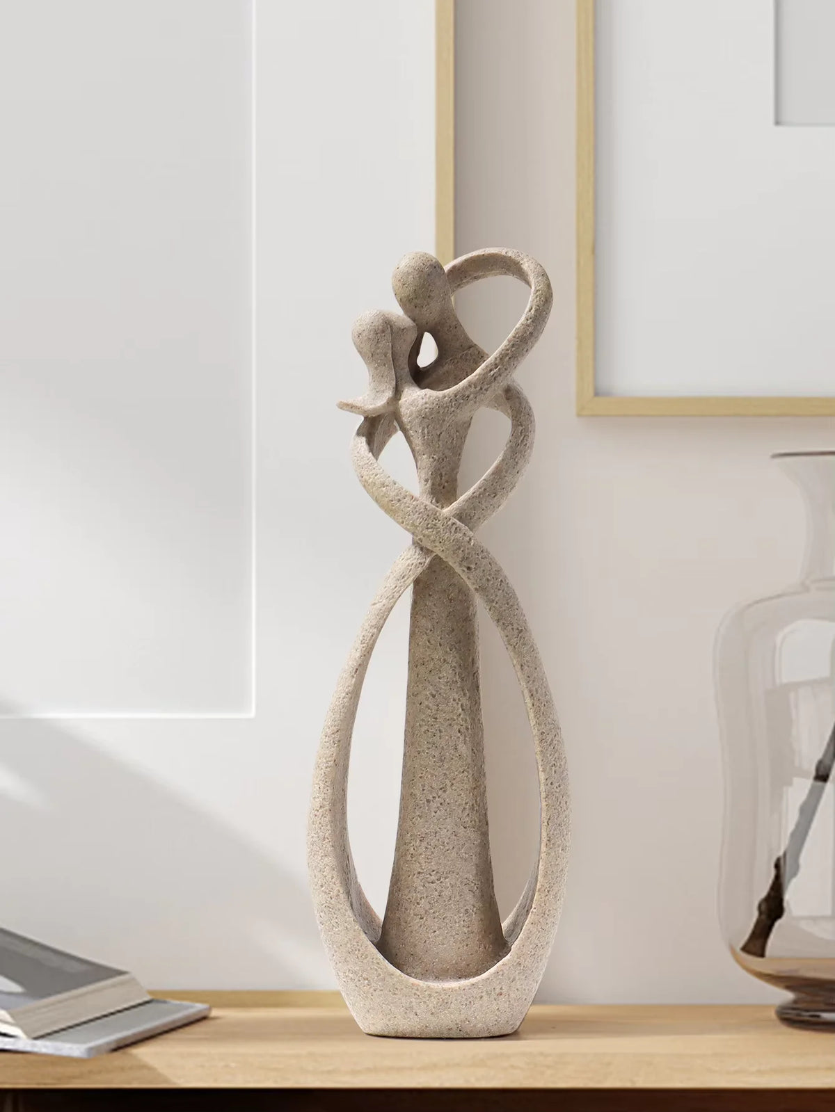 Sculpture de couple enlacé en résine | Décoration intérieure