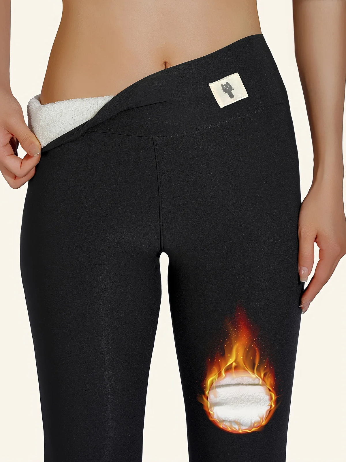 Legging Femme Hiver Épais Chaud | Agneau Cachemire | Taille Haute Polaire | Slim Velours