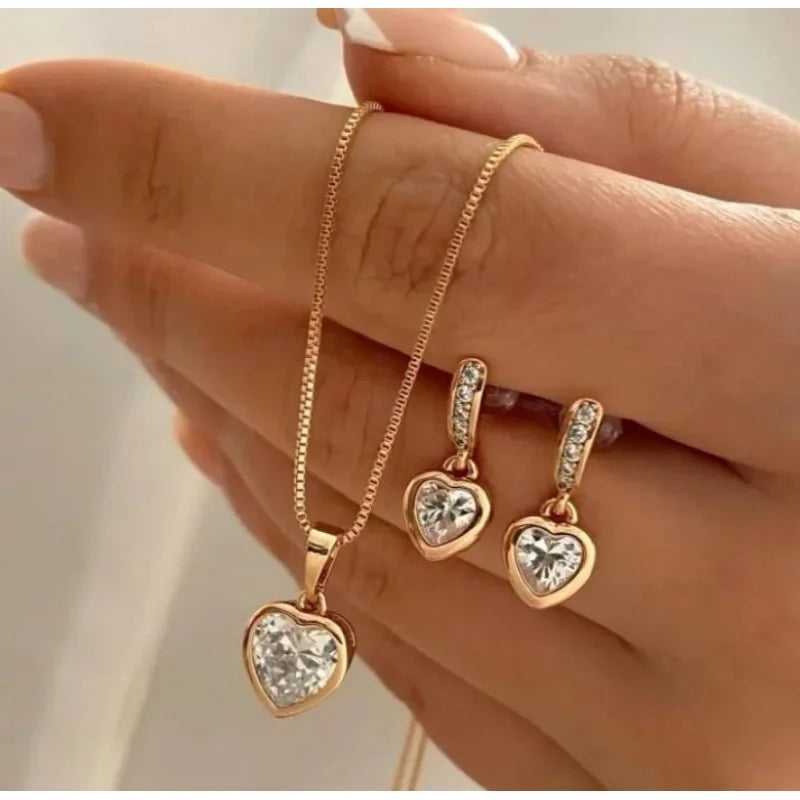 Stylish Pearl Jewelry Set for Women, Featuring Drop Earrings and Matching Necklace, Simple Elegant Everyday Wear and Party Acces