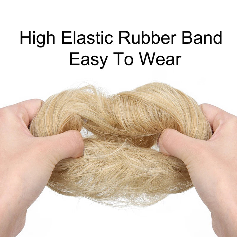 WIGSIN Synthetic Messy Donut Hair Buns Updo Chignon With Elastic Hair Extension for Women Daily Lazy Hair Accessories