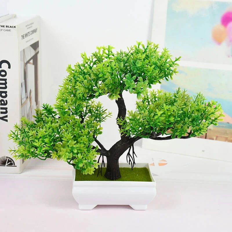 Bonsaï Artificiel Pot | Arbre Faux Fleurs | Décoration Bureau, Salon & Hôtel