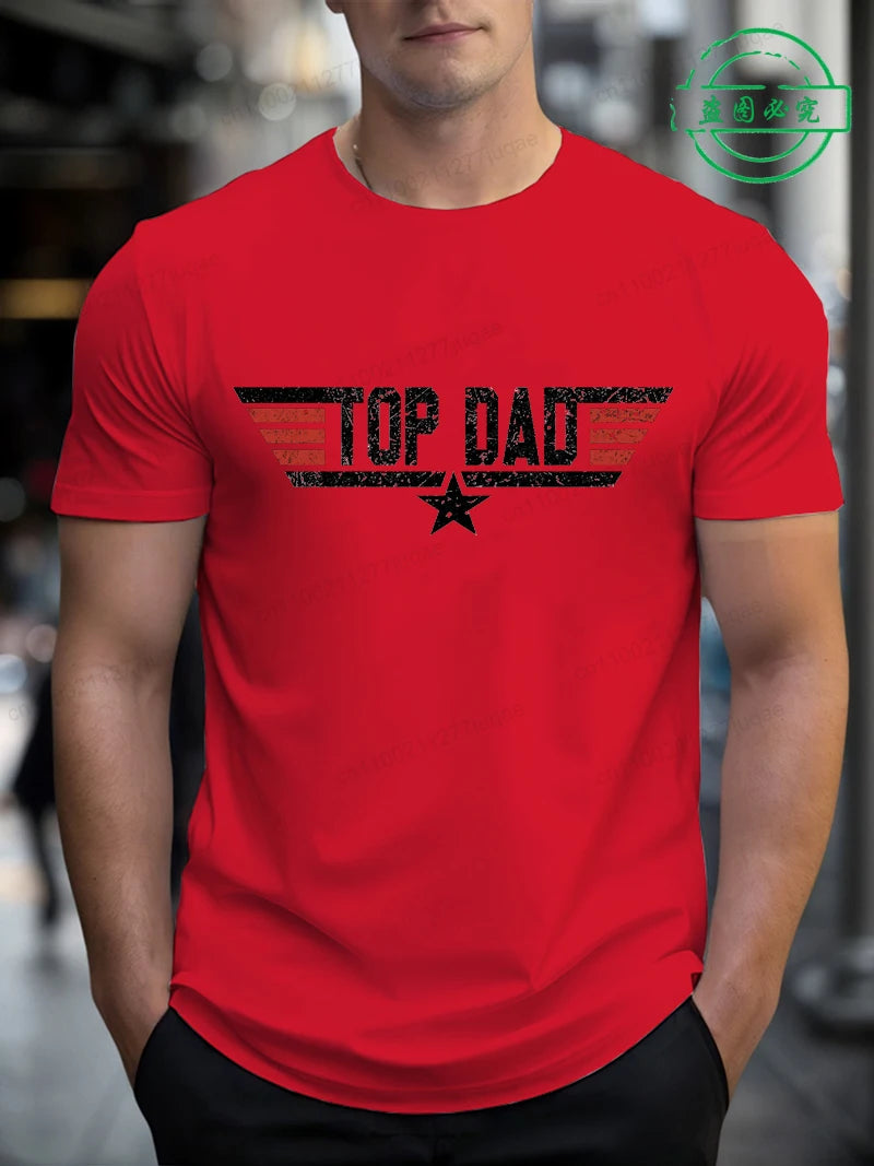 T-Shirts for Men Top Dad Design Shirts Papa Graphic Tees Short Sleeve Men's Summer Fashion T-Shirts Personality Clothing