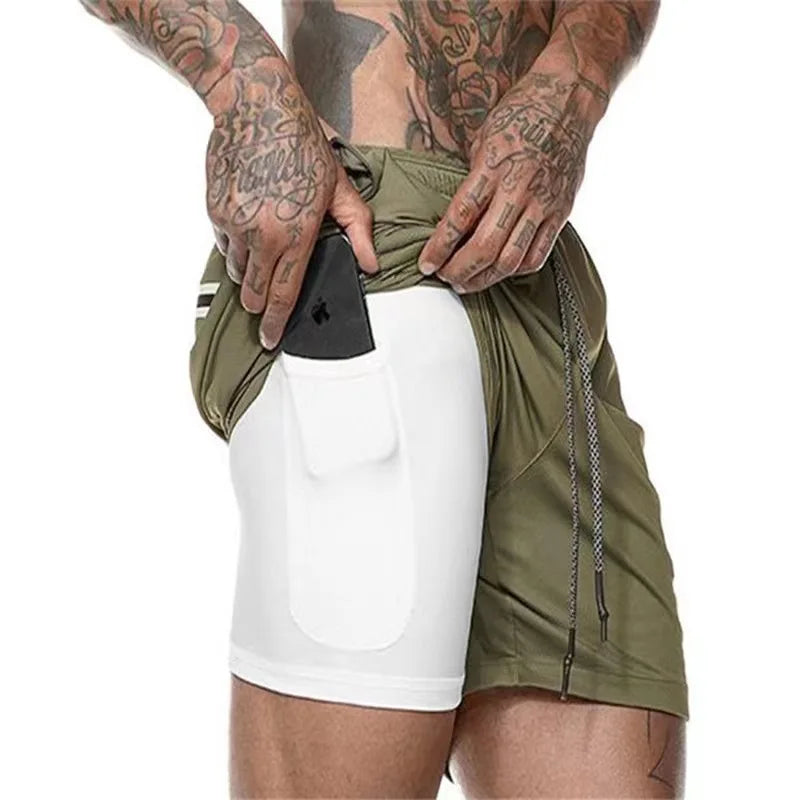 Short de sport uni pour homme | Polyester