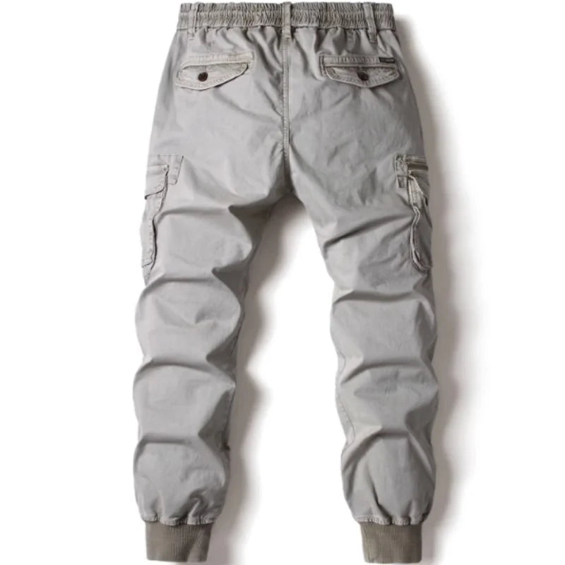 Men's Cargo Jogger Casual Pants Cotton Full Length Tactical Military Trousers
