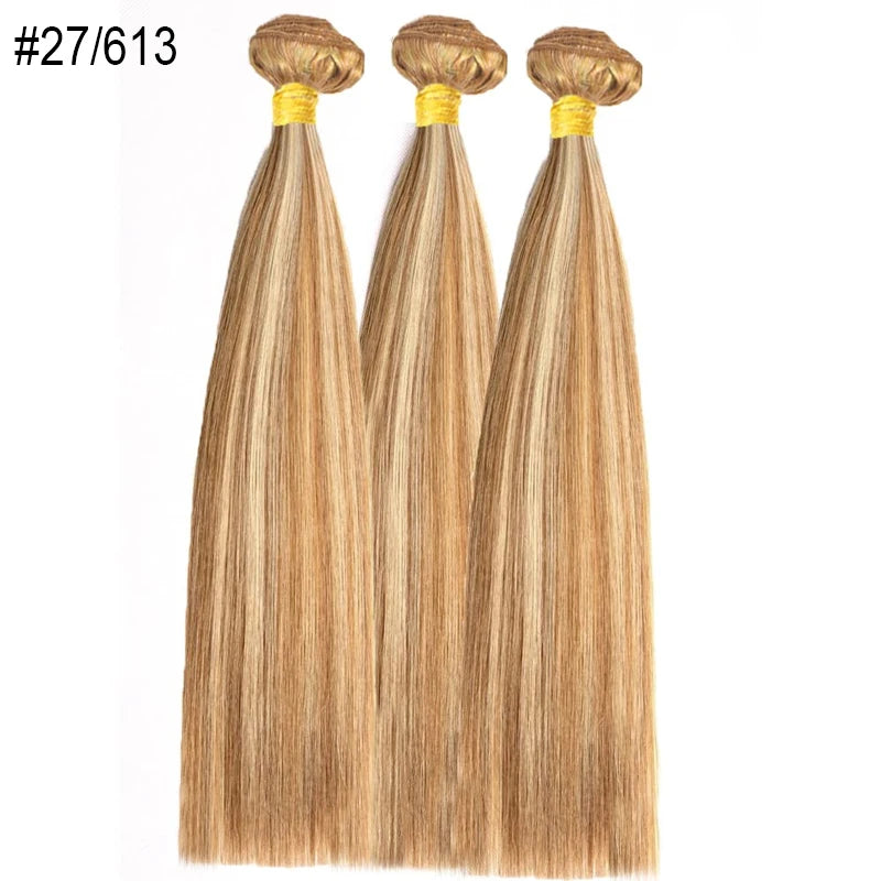 Tissage Weft Remy Européen | Lisse & Bouclable | Blonde Naturelle | 18-30 Pouces | Extensions Salon