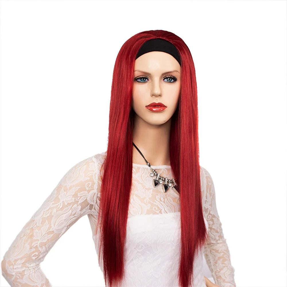 Perruque Headband Tresses Africaines Synthétique | 3 Brins | Queue de Cheval | Couvre-Cheveux | Fibre | Femme