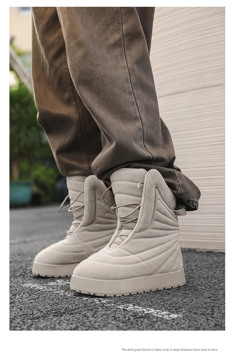 Chaussures Hiver Homme 2025 | Pantoufles Chaudes Imperméables | Peluche Antidérapant | Sneakers Neige