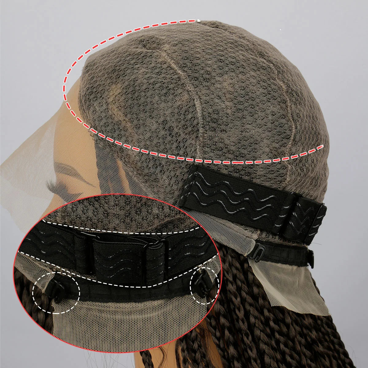 Dreadlocks Braided Wigs Synthetic Locs Full Lace Wig Female Braids Full Lace Wigs Women African Box Braids Hair Wigs For Woman