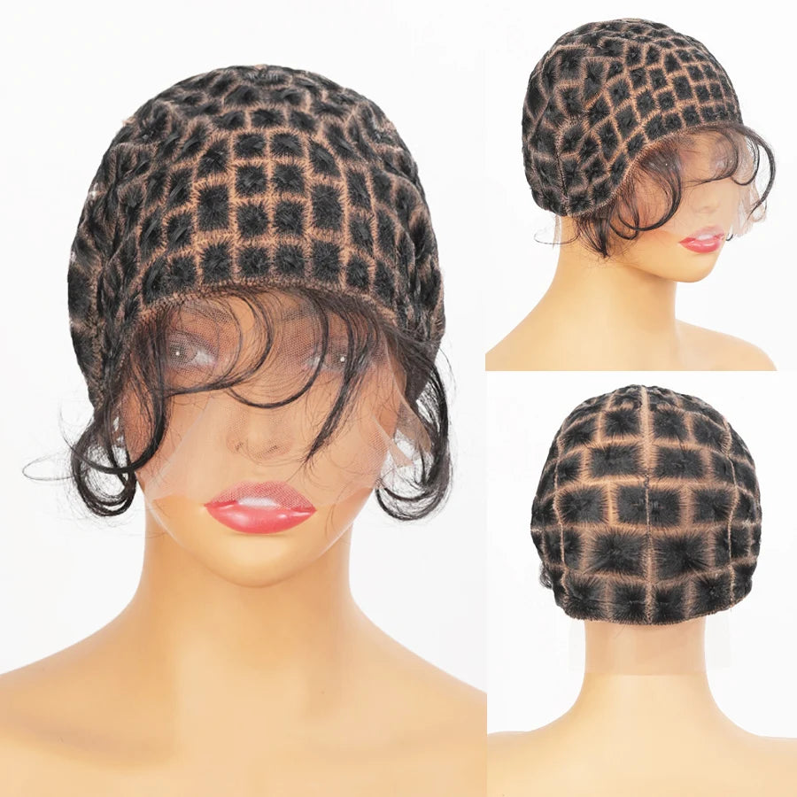 Bonnet Perruque Tressée Synthétique | Avec Baby Hair | Crochet Wig Cap | Full HD Lace Double | Femme
