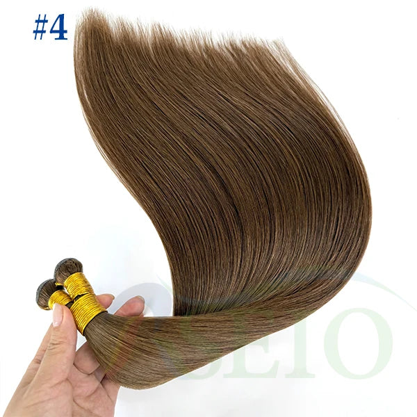 Tissage Weft Cheveux Humains Remy Naturel | 14-26 Pouces | Bouclable | Blonde & Lisse | Salon