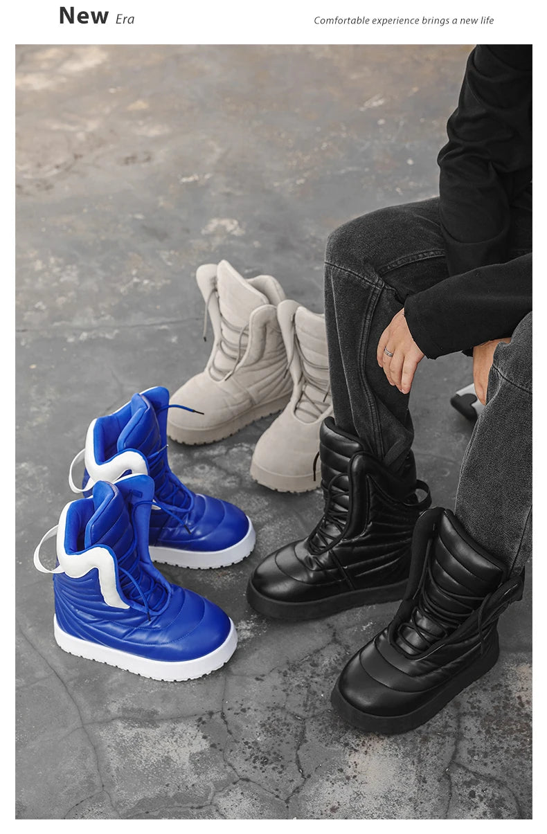 Chaussures Hiver Homme 2025 | Pantoufles Chaudes Imperméables | Peluche Antidérapant | Sneakers Neige