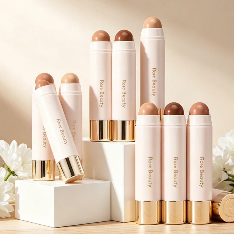 Rare Beauty Always Sunny Happy Sol Silky Three-dimensional Bronze Contour Stick Natural Matte Blusher Highlight Gloss Mirror