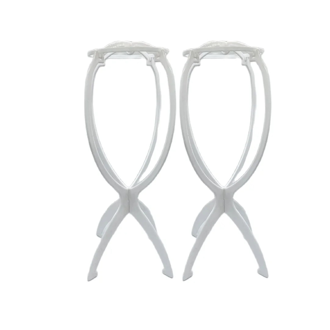 2 pcs 36cm Portable Desktop Wig Stand Wig Stands Portable Wig Hanger Salon Barber Hanging Hats Holder Display Stand