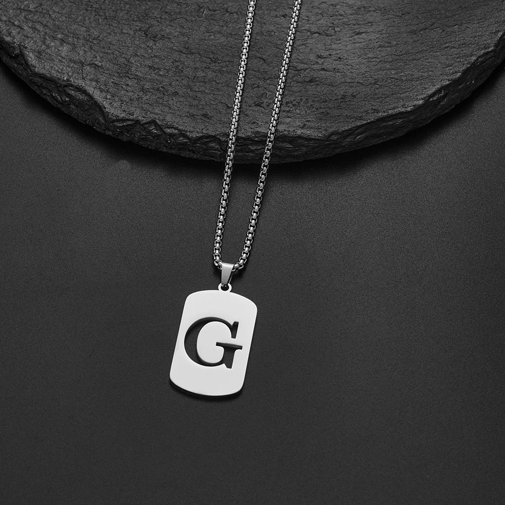 Collier Pendentif Initiale A-Z Délicat | Acier Inoxydable | Bijou Homme & Femme 2024 | Cadeau