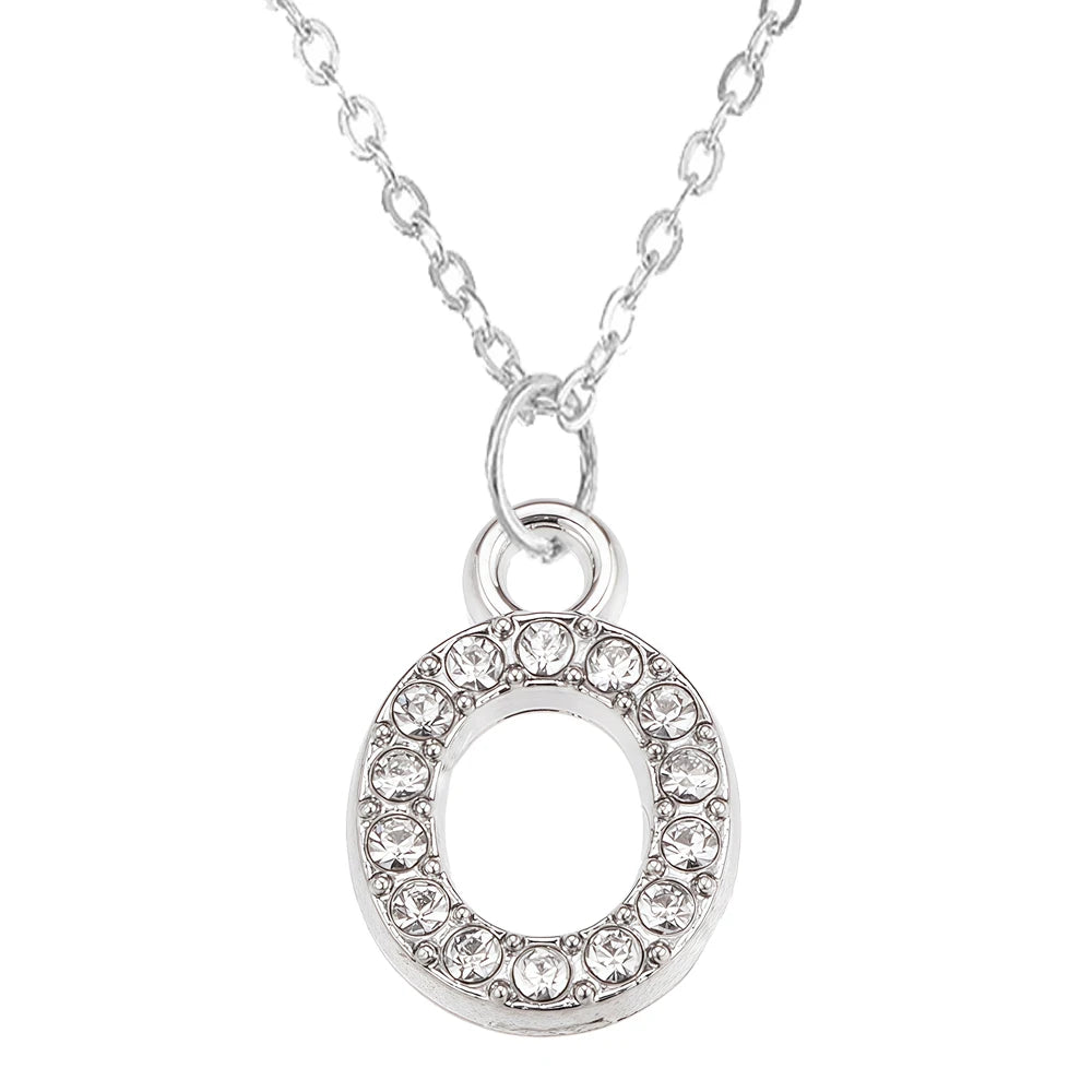 Collier Pendentif Lettre Brillant A-Z | 26 Initiales | Chaîne Clavicule | Bijou Saint-Valentin & Cadeau