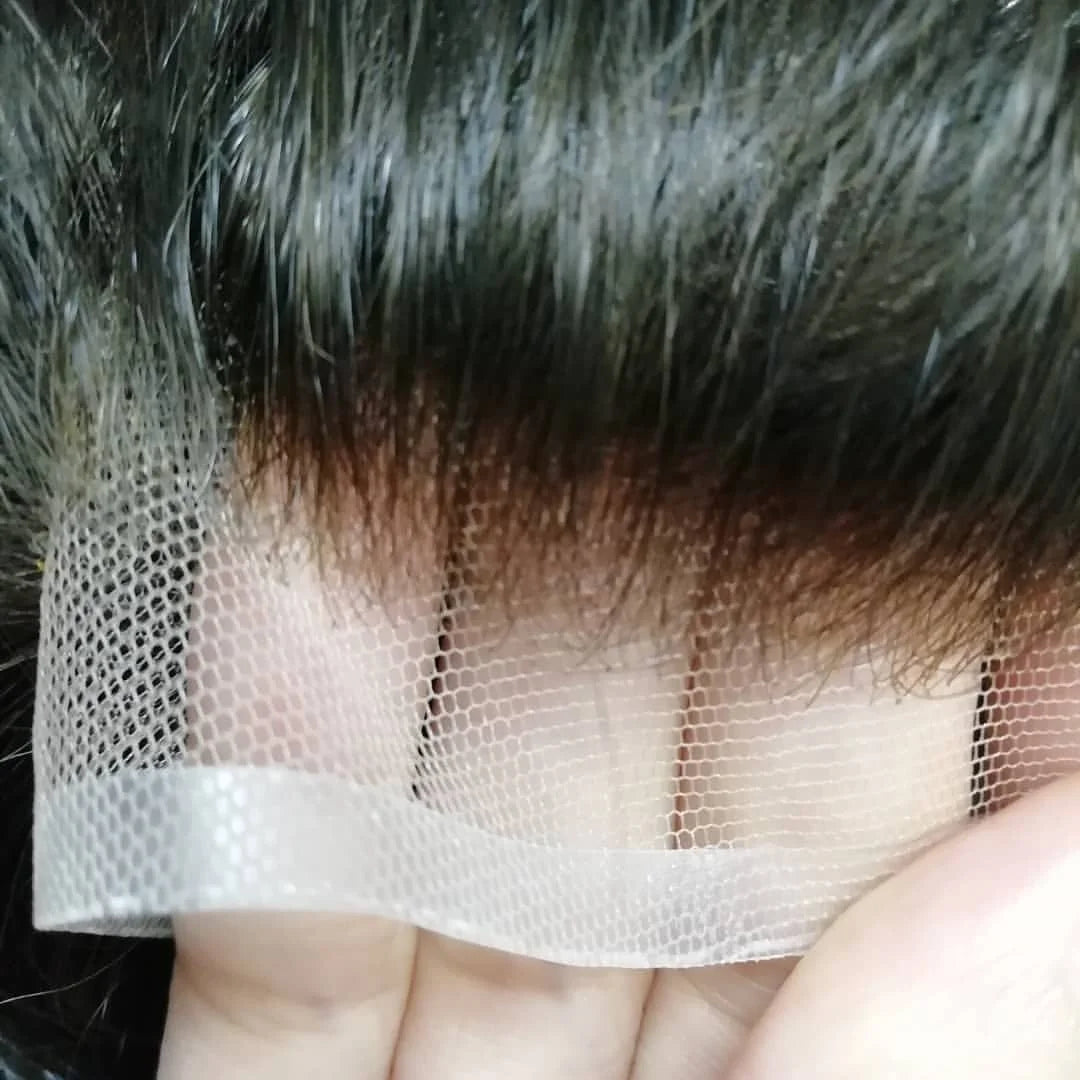Toupee for Men Human Hair Wigs Men's Toupee FPM Prosthesis Units Patch Curly Wave Toupee Hair Real Human Replacement