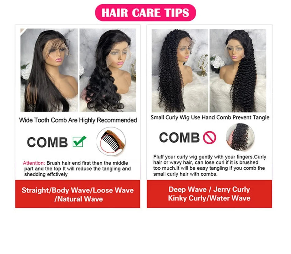 Perruque Body Wave HD Transparent | 30-40 Pouces | 360 & 13x4 & 13x6 Lace Front | Pré-Pluçuée | Femmes Noires